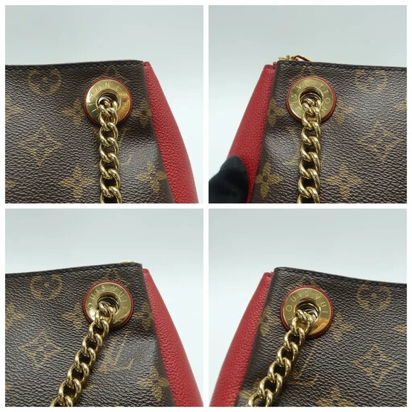 Louis Vuitton Surene BB Brown&Red Monogram Canvas Shoulder Bag 1168-052825 - Picture 7 of 12